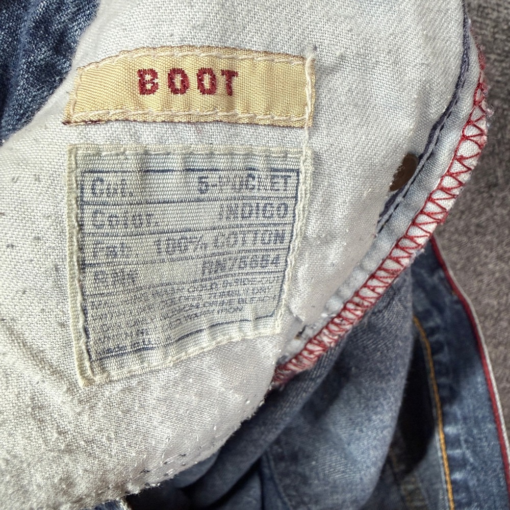 Abercrombie & Fitch 1892 Vintage Bootcut Jeans Indigo Blue Button Fly Size 6 - Picture 5 of 11